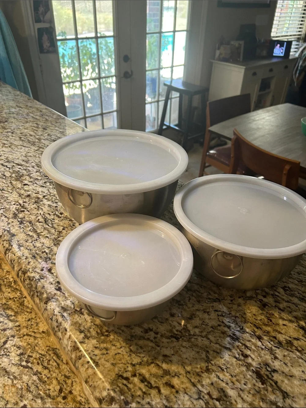Stainless 3 Steel Mixing & Measuring Bowl Set with Lids